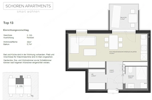Neubau 1-Zimmer-Apartment im 2. OG mit Relax-Balkon in Top Lage nähe Messepark in Dornbirn Bild 10