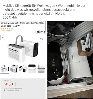 Mobiles Klimagerät für Womo, WoWa und Camper  Bild 2