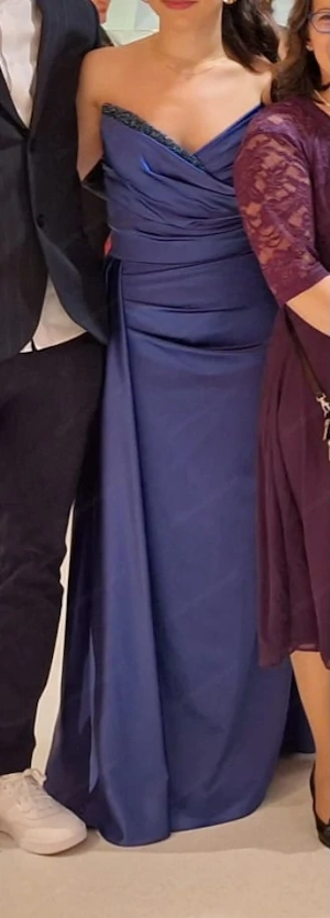 Königsblaues Matura Ball Kleid Bild 2