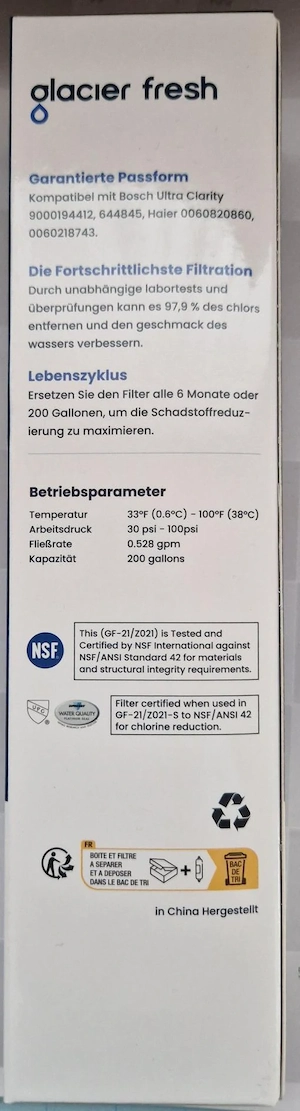 Wasserfilter GF-21 Z021 für NEFF Kühl-Gefrier-Kombi Bild 3