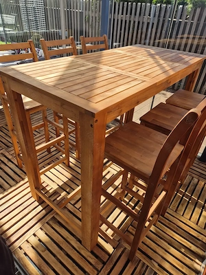 Gartenmöbel Gartenbar Set Tisch mit 6 Stühlen  Bild 7