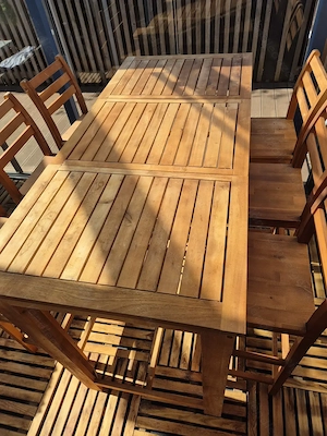 Gartenmöbel Gartenbar Set Tisch mit 6 Stühlen  Bild 6