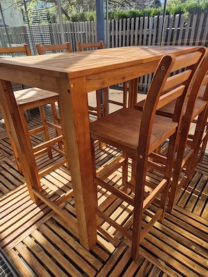 Gartenmöbel Gartenbar Set Tisch mit 6 Stühlen  Bild 5