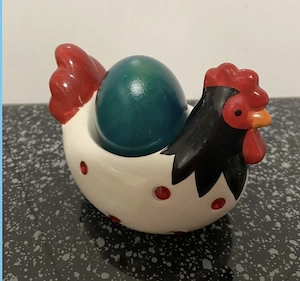 Eierbecher, Hühner, Porzellan, 2 Stück