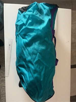 Große Vintage Tasche Türkis  Lila - 80er 90er Style Bild 4