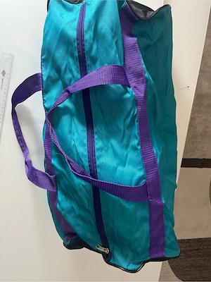 Große Vintage Tasche Türkis  Lila - 80er 90er Style Bild 6