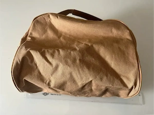 Vintage Kulturtasche   Kosmetiktasche Beige mit Reißverschluss Bild 5