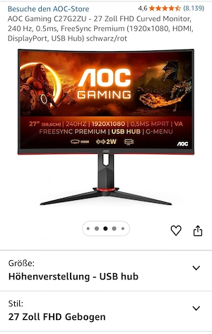 AOC Monitor Bild 2