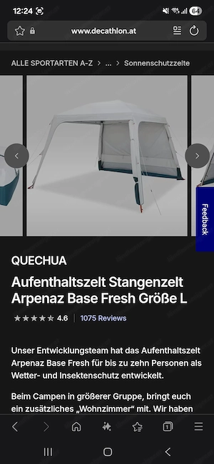 Aufenthaltszelt camping Bild 5