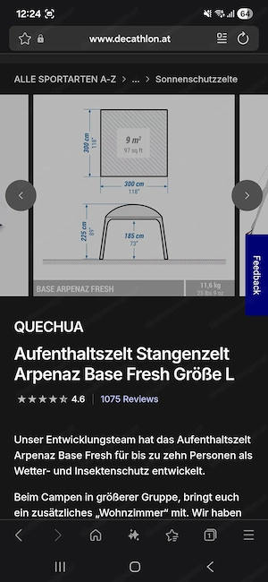Aufenthaltszelt camping Bild 4