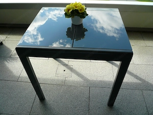 Neuer Gartentisch Terrassentisch 70x80 * Ausziehbar bis auf 120cm mit Glasplatte *  Bild 4