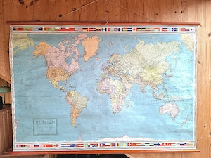 Alte Weltkarte von 1959