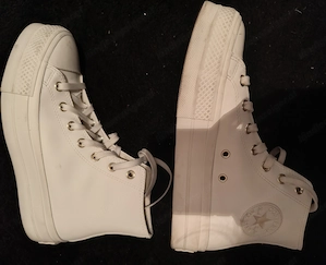 Converse Gr 39 Leder chuck taylor all star Plateau Bild 3