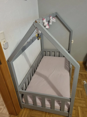Kinderbett   grau   inkl. Matratze  Bild 2