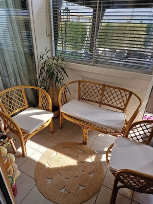 3-teilige Sitzgruppe (Bambus & Rattan) Bild 4