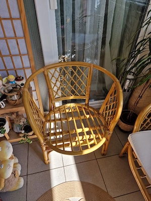 3-teilige Sitzgruppe (Bambus & Rattan) Bild 2