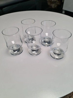 5er Set Trinkgläser   Wassergläser mit Fuß Bild 2