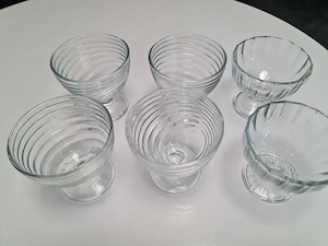 6er Set Eisbecher   Dessertschalen aus Glas Bild 3