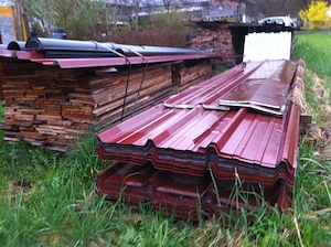 Wellblech Dach Holz Schopf Carport