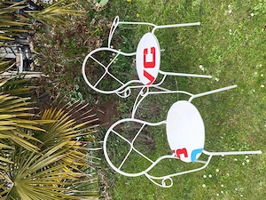 2x Garten Stuhl Metall Vintage Bild 2