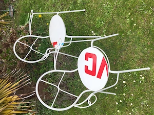 2x Garten Stuhl Metall Vintage Bild 4