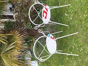 2x Garten Stuhl Metall Vintage Bild 3