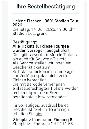 Helene Fischer Zürich  Bild 2