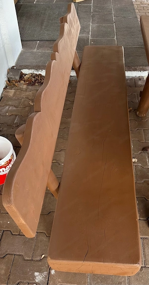 Robuste Gartengarnitur Massivholz Bild 5