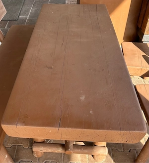 Robuste Gartengarnitur Massivholz Bild 2