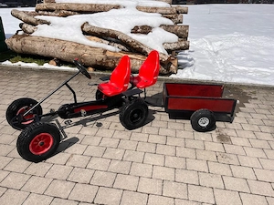 Go-Kart mit Anhönger und 4 Schneeketten