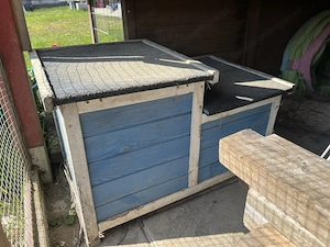 Hasenstall inkl Freiglaufgehege u Streue  Bild 4