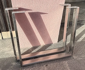 Valdera Tischgestell Edelstahl (Länge Breite Höhe: 78 7,5 72 cm) - Neu   Unbenützt