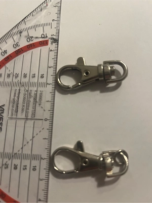 2x kleine Metall Karabinerhaken   Taschenhaken