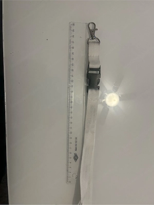 Schlüsselband Lanyard weiß mit Karabiner