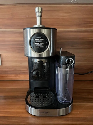 Siebträger Espressomaschine Milchaufschäumer Silvercrest Bild 3