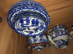 Teeservice Chinesisch blau Bild 2