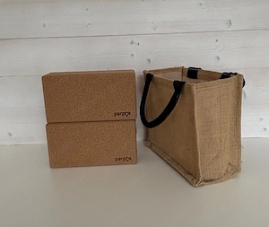 Parpox Kork Yoga-Blöcke 2er Set   NEU & unbenutzt