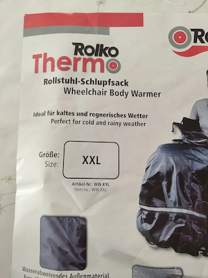 Rollstuhl Thermo Schlupfsack xl Bild 3