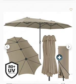 Doppelsonnenschirm anthrazit