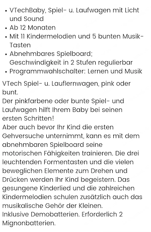 VTech Spiel- und Lauflernwagen  Bild 6