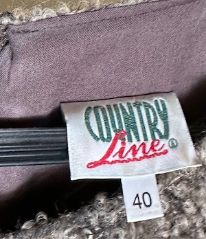 Landhaus Tracht Kleid Leinen beigegrau Bild 3