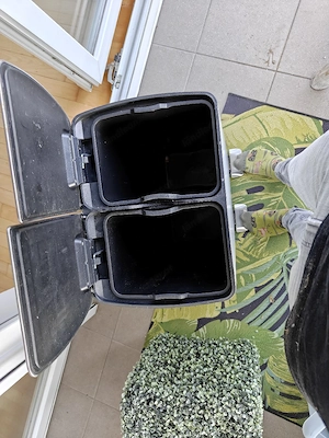 Müllstation weiß Bild 2