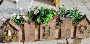 Holzdeko mit Blumen neu!