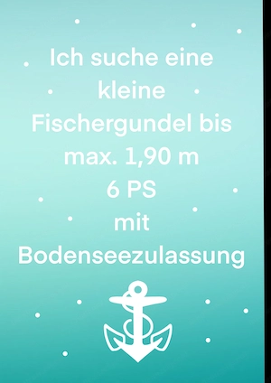 SUCHE Fischergundel Badeboot mit Bodenseezulassung 