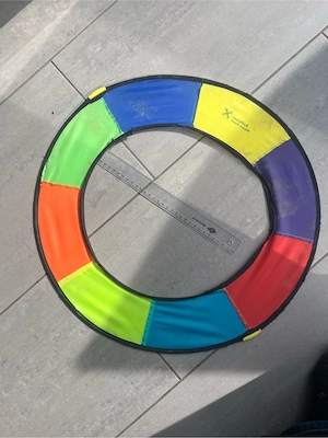 Flying Ring Wurfring bunt Stoff Frisbee Outdoor ca. 35 cm