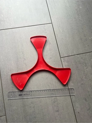 Boomerang Wurfring rot 3-Flügel Kunststoff Outdoor