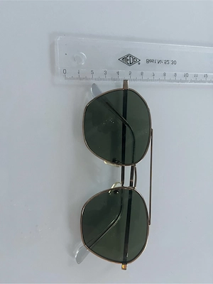 dünner Metallrahmen dunkle Gläser angenehmer leichter Sitz Retro   Vintage Stil Unisex tragbar  Idea Bild 4