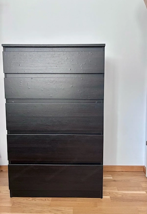 IKEA KULLEN Kommode - 5 Schubladen, schwarzbraun Bild 2