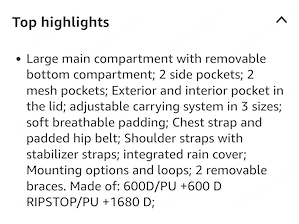 AspenSport Aconcagua 65L Rucksack  Bild 6