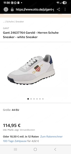 GANT Sneaker NEU Gr. 42 ungetragen Bild 2